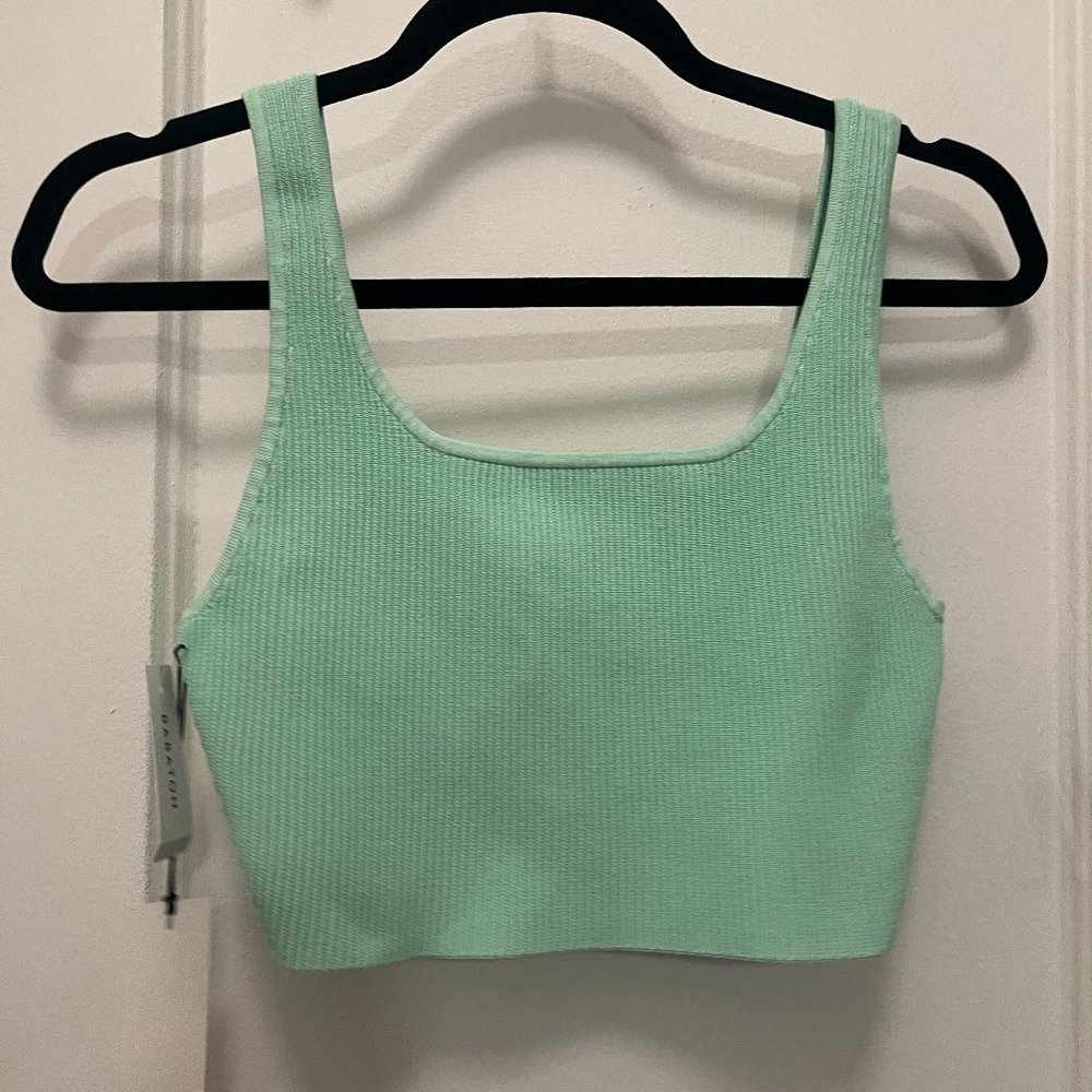 NWT Mint Aritzia Cropped Scuplt Knit Top (Size M)